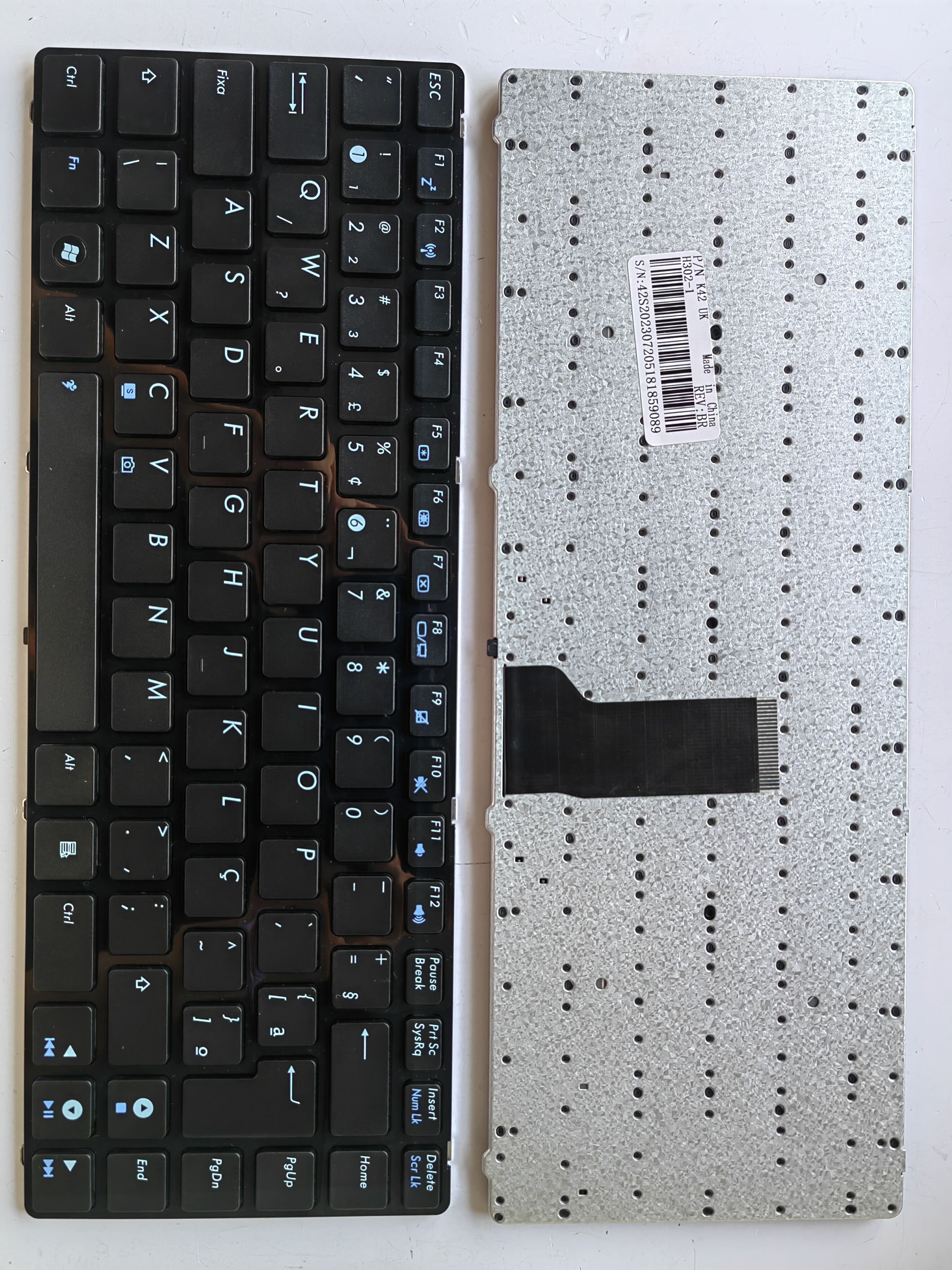 Picture of New Replacement Laptop Keyboard For ASUS K42/X43S/N43/UL30/A42J/K43E/P43S/X44H/X45V BLACK FRAME BLACK (OEM) BR Layout